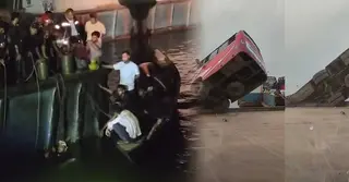 ডুবে যাওয়া বাস এখনো তোলা সম্ভব হয়নি, ঝড়বৃষ্টিতে উদ্ধার কার্যক্রম ব্যাহত